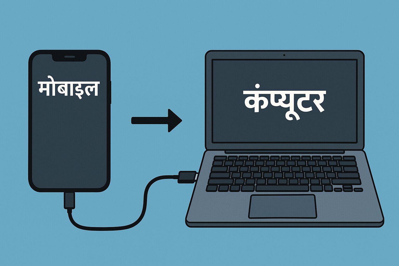 मोबाइल और कंप्यूटर कनेक्ट करना