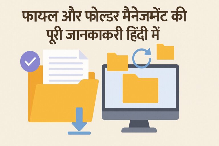 फाइल और फोल्डर मैनेजमेंट