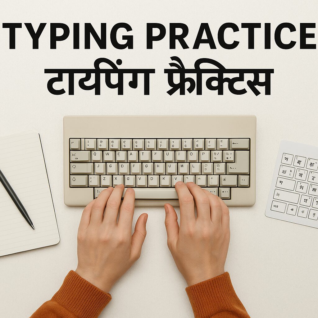टाइपिंग प्रैक्टिस English & Hindi
