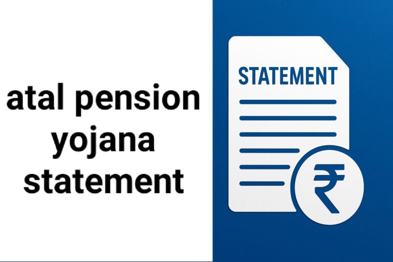 atal pension yojana statement