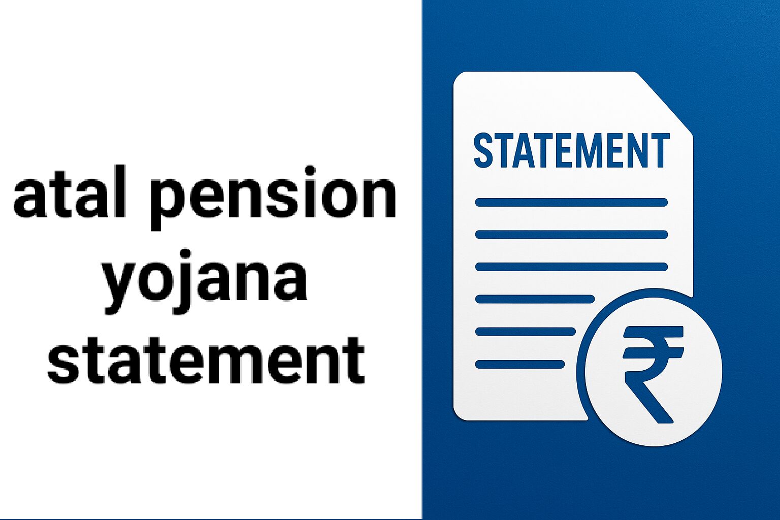 atal pension yojana statement