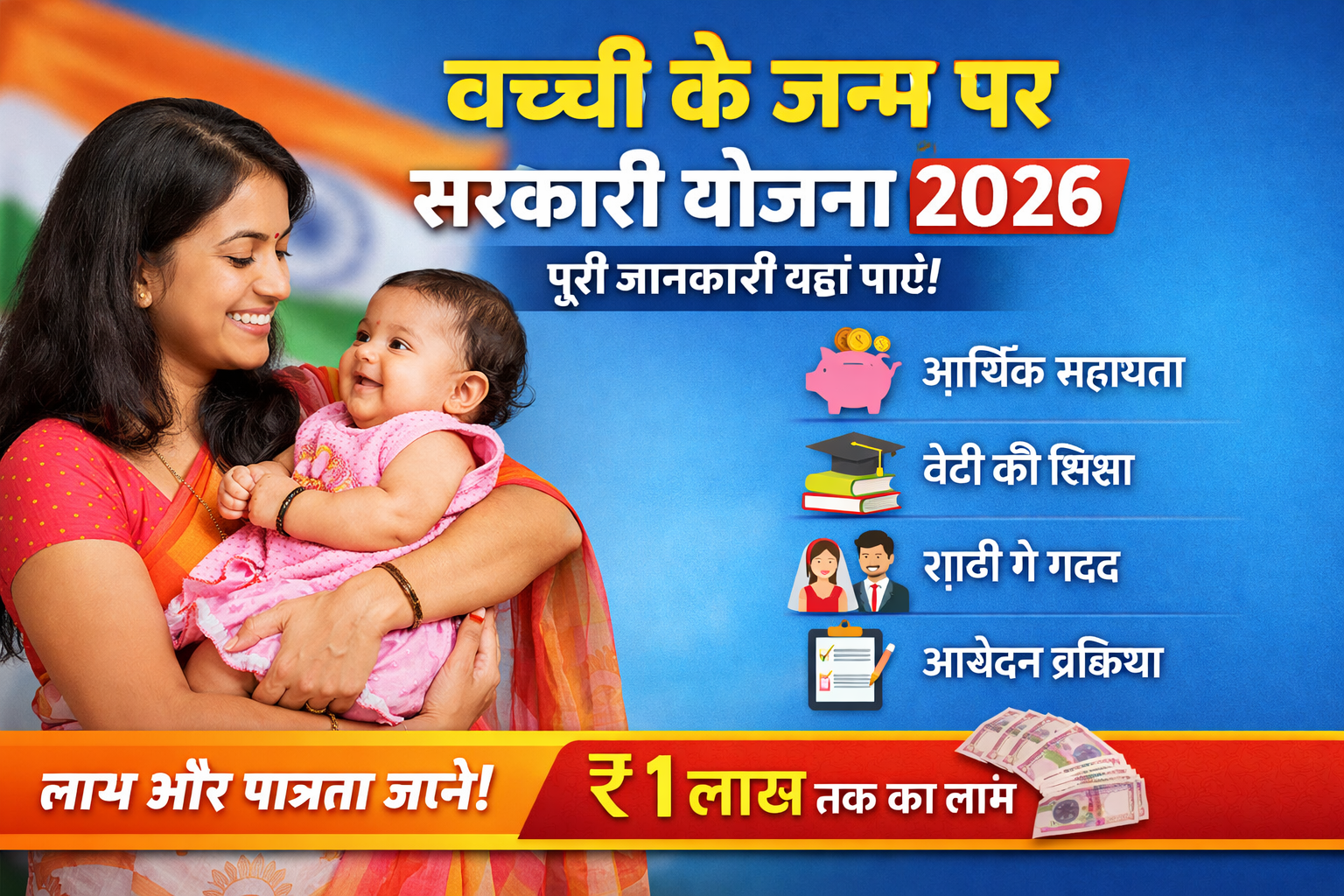 बच्ची के जन्म पर सरकारी योजना