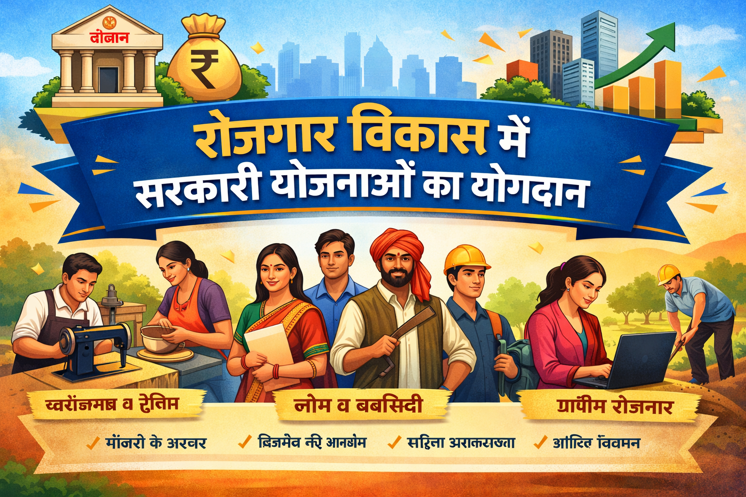 रोजगार के विकास में सरकारी योजनाओं का योगदान
