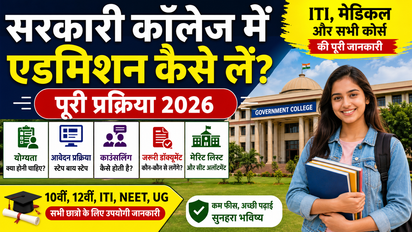 सरकारी कॉलेज में एडमिशन कैसे ले