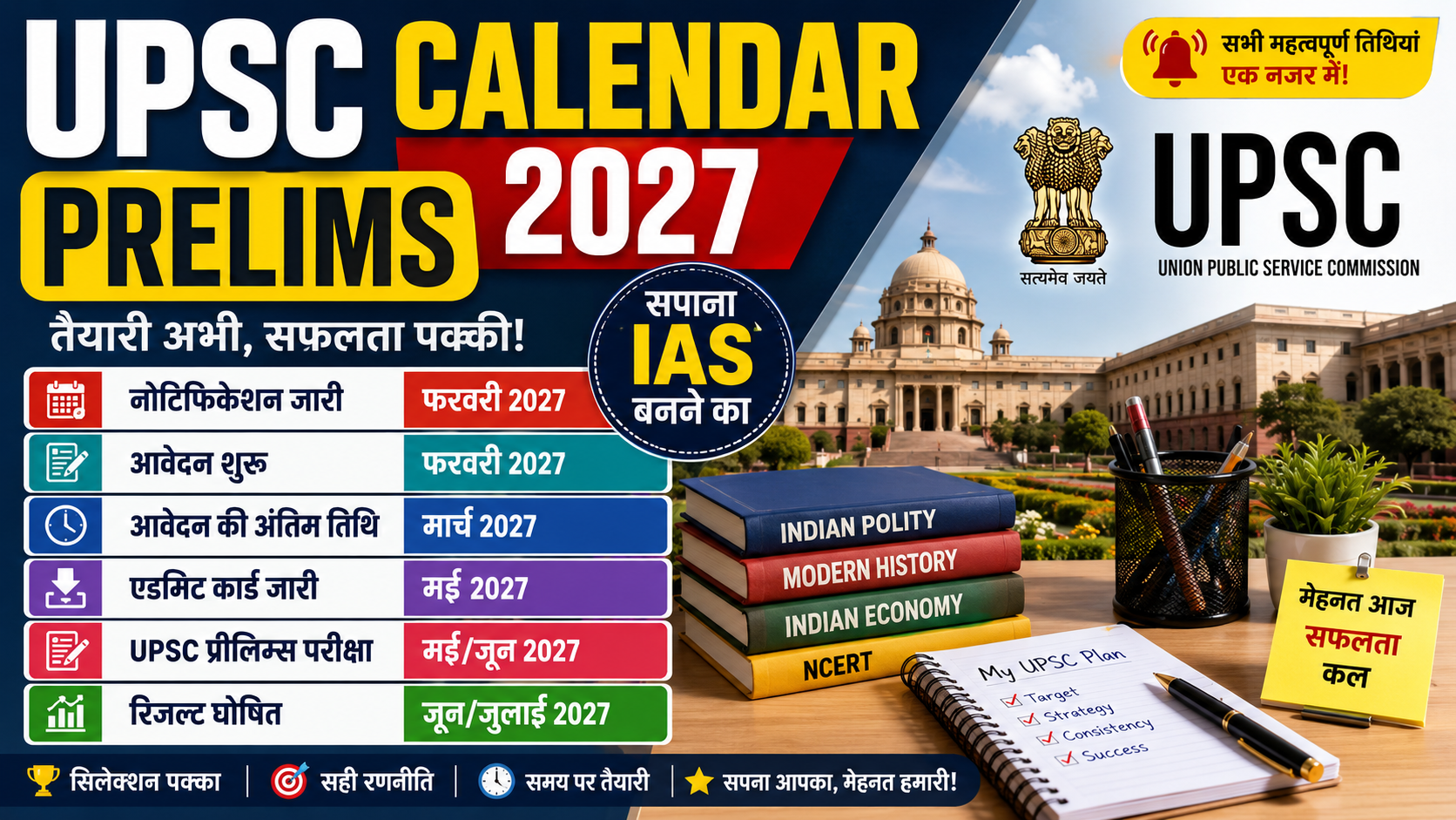 UPSC Calendar 2027 Prelims