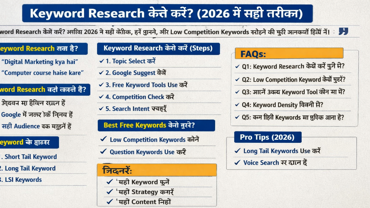 Keyword Research कैसे करें