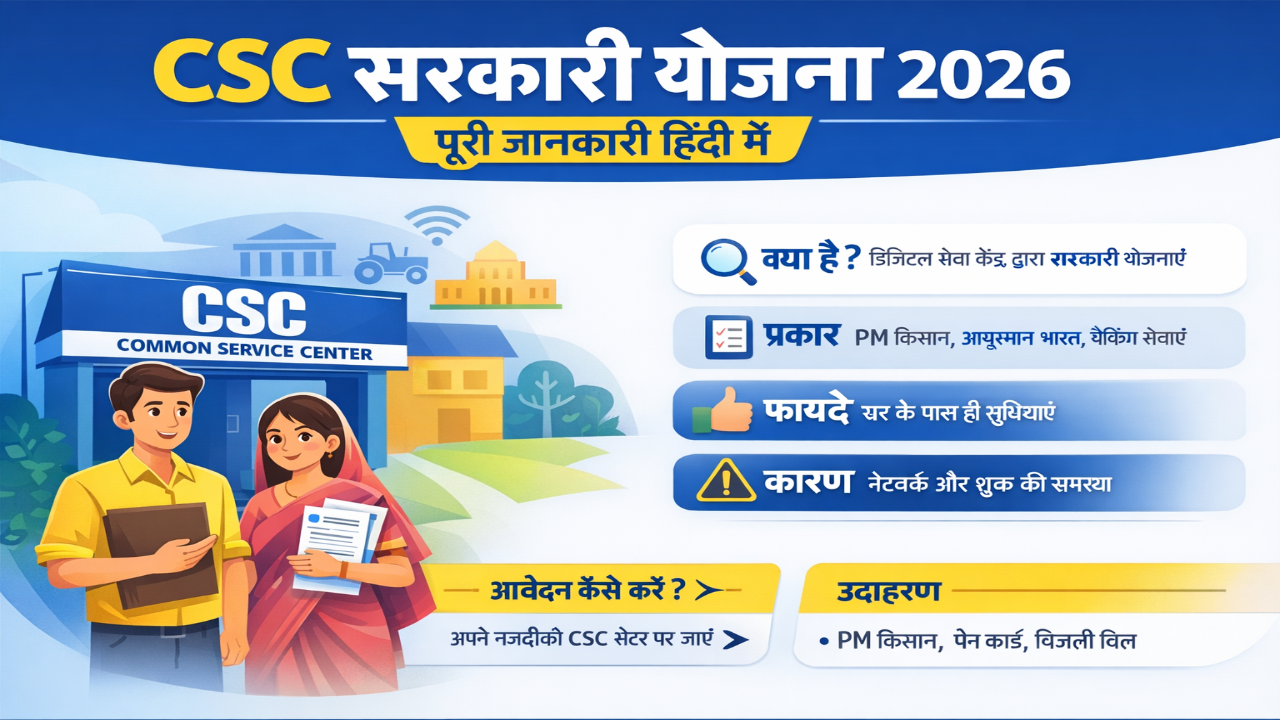 CSC Sarkari Yojana 2026