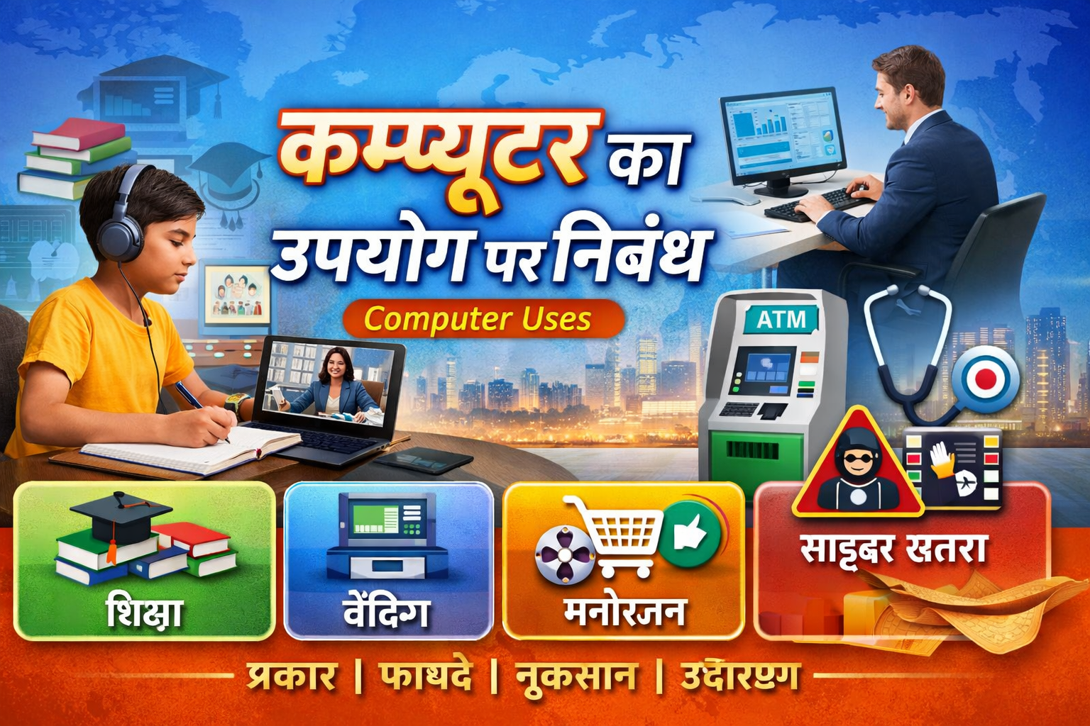 कंप्यूटर का उपयोग पर निबंध