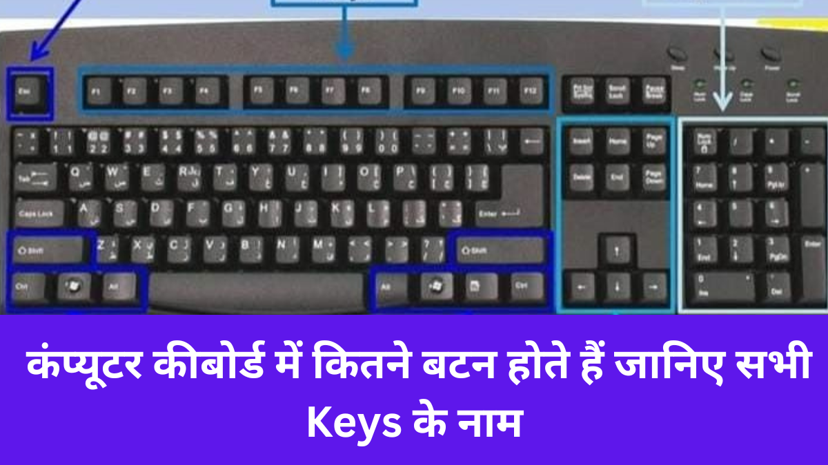 कीबोर्ड में कितने बटन होते हैं